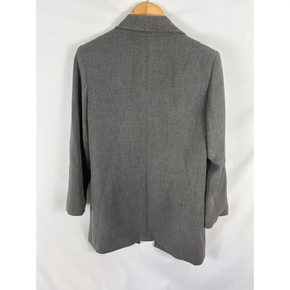 Tahari Longline Grey Blazer Size 6